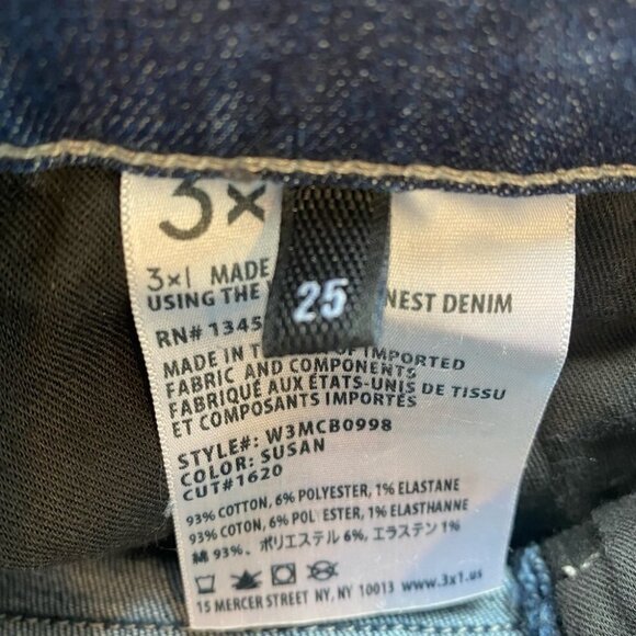3x1 Susan Crop Mini Boot Cut Dark Wash - Picture 8 of 9
